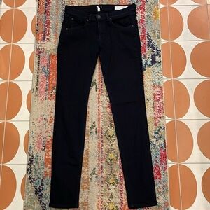 Rag & Bone Black Skinny Jeans Coal W1502K520